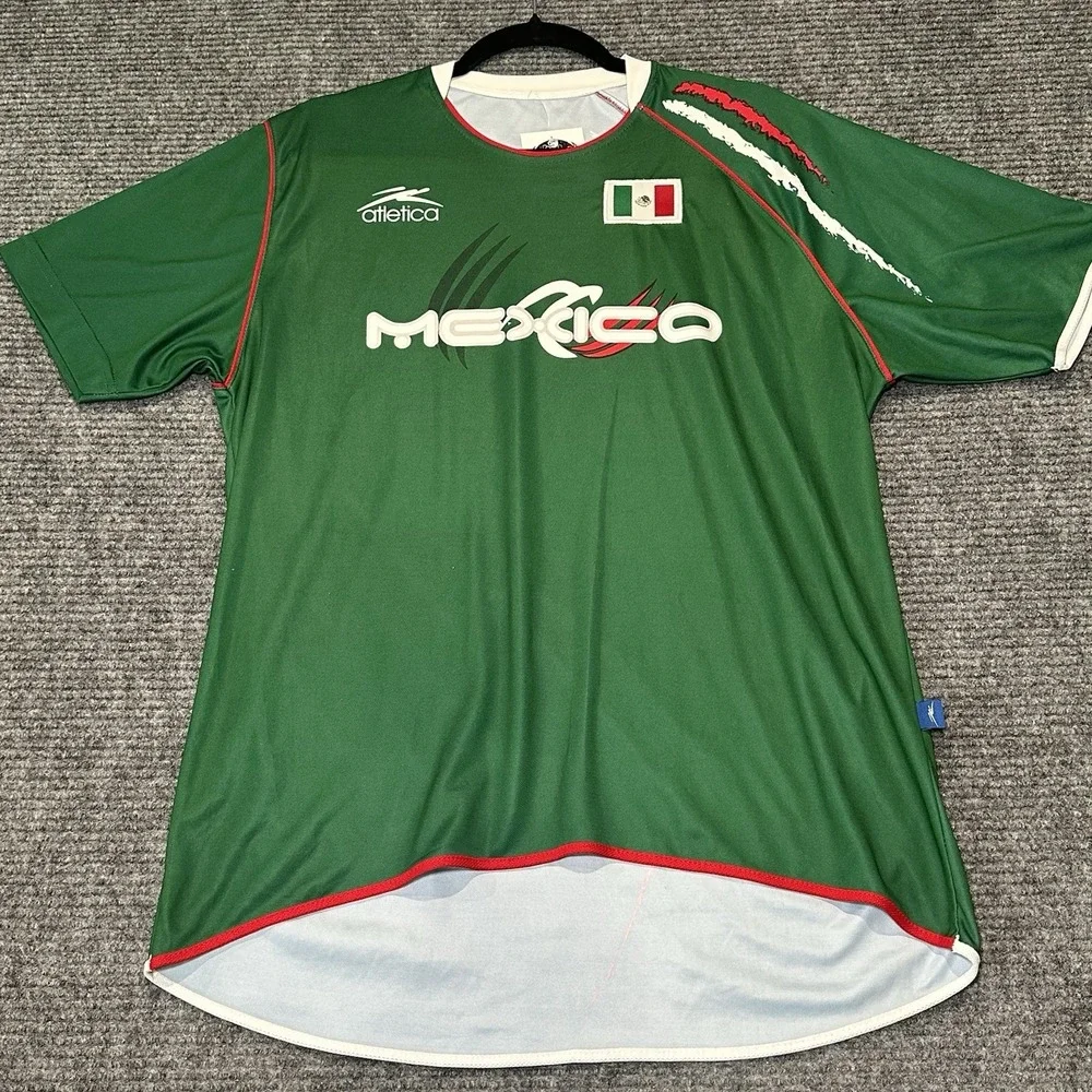 Rare Vintage 2004 Mexico Atletica Athens Olympics Home Soccer Jersey Size M